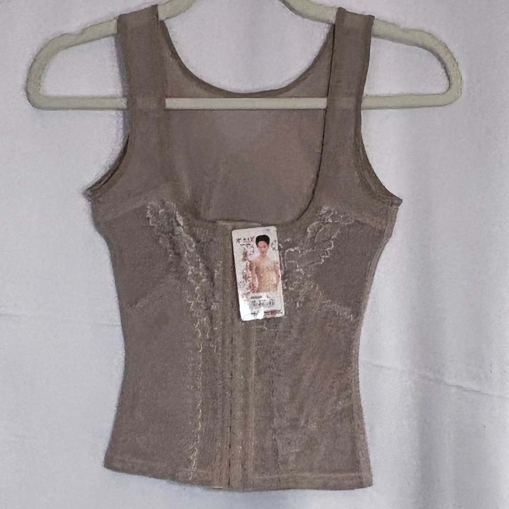 Compression Shapewear Tank Tummy Control Posture Nude NWT
